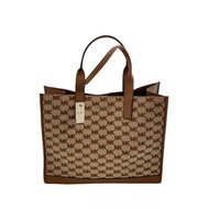 MICHAEL KORS Tote canvas x leather Brown Total pattern 37S4LPCT4J Direct from Japan Secondhand
