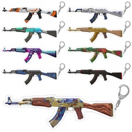 CSGO CS2 keychain AK47 gun model mica Acrylic hanging backpack skin Wild Lotus Vulcan Neon Rider Asi