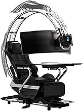 Shark Gaming Chair Ergonomic Computer Cockpit Chair with LED Light Minimalist Racing Simulator Cockpit Game Chair Computer Chair for Office and Home