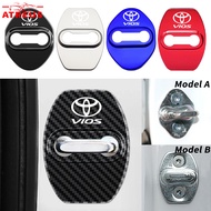 Toyota Vios Car Door Lock Cover Stainless Car Door Lock Steel Protector Cover Car Decoration Anti-Sc