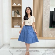 KATUN Women's ribbon skirt/bottom LP66-96 cotton poplin material with lining f7000