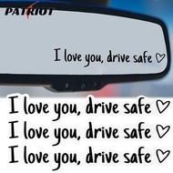 I Love You Drive Safe Car Mirror Sticker | Durable PVC Decal Weather-Resistant, Easy to Apply Car Ac