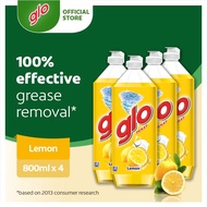 Glo Active Foam Lemon Dishwashing Liquid 800ml x4 Value Deal