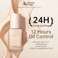 Za  Foundation   Liquid Foundation Matte 4 Colors 25ml hipe pores  8H Long-Lasting