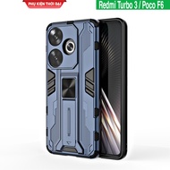 Redmi Turbo 3 / Poco F6 iron man ver 3 shockproof case with back support for watching movies