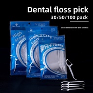 Polymer Dental Floss Stick Ultra-Fine Dental Floss Cleaning Oral Care Flat Wire Bow Toothpick Floss 
