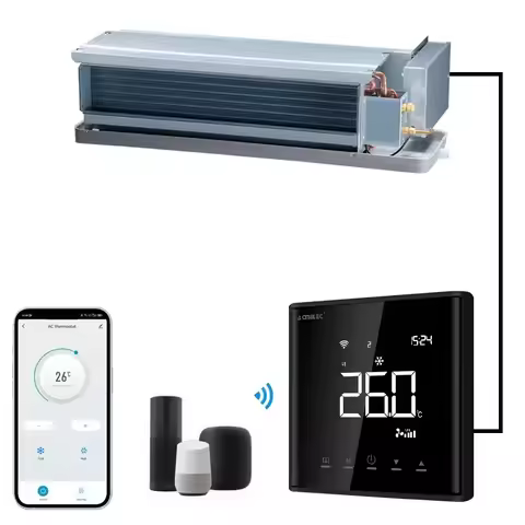 Wireless Fan Coil Thermostat Hvac Fan Coil Smart Wifi Digital Room Thermostat Modbus Thermostat Cont