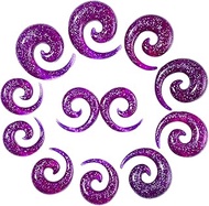 12pcs Big Gauges Spiral Ear Stretching Kit 00G-20mm Large Acrylic Spiral Set
