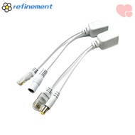 REFINEMENT 1 Pair POE Cable, Centralized 12V POE Splitter, Wire Adapter Black/White POE Adapter Moni