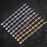 Hip Hop Rap Unlimited Four-Leaf Clover Bracelet Fashion 5A Zircon Necklace