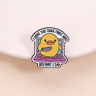 Office Email Meme Duck Badge I Hope This Email Finds You Brooch Worker Stress Relief Funny Accessory