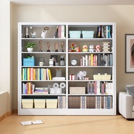 家慧优选 家用钢制书架图书馆书籍架落地绘本架书房书柜简约铁艺置物架 1米宽六层主架