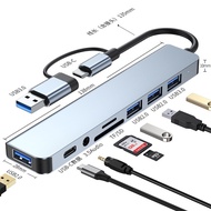 4 Port USB Hub USB3.0 Type C Splitter SD PD TF for PC Computer Accessories