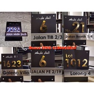 Modern Design House 🏡 Number Plate Gold Stainless Steel 🌟🌟