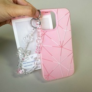 HP MERAH GANTUNGAN [Lxuan Casing] Pink Cable Casing oppo A6X A6 A6S A6T Pro 5G Reno 15 15F Pro Max 5