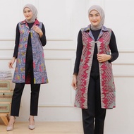 Batik Atasan wanita Bolero Bolak Balik 2 in 1 Rompi Batik Wanita Atasan Blazer Wanita