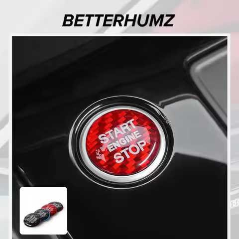 For Audi A3 8Y A4 A5 A6 C6 A7 Q3 Q5 Q7 Carbon Fiber Car Engine Start Button Ignition Key Cover Trim 