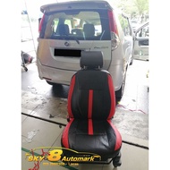 Cushion Seat Cover Semi Leather Perodua Alza CPS Red Design