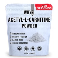WHYZ Acetyl L-Carnitine Powder, 125g, Gluten-Free Acetyl L Carnitine Supplement, Amino Acid Suppleme