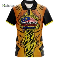 (HaiShan) SEPAK RAGA HARIMAU MALAYA Tshirt / Baju Microfiber Jersi / Jersey Sublimation / Tshirt Jersey