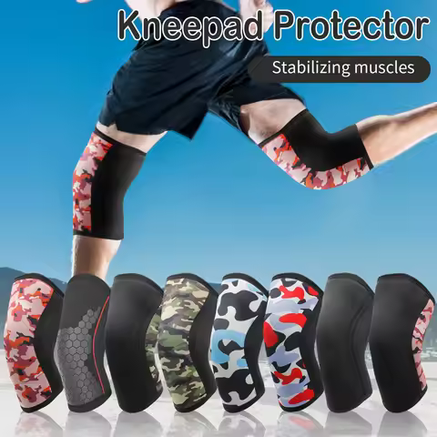 1PC Men's Women's Honeycomb Knee pads Squat Fitness Strength Training Weightlifting Kneepad 7mm thic