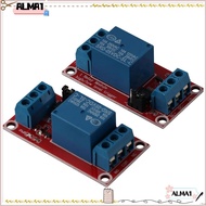 ALMA 2Pcs One Channel Relay Module, Blue Small 5V Relay Switch, Useful Relay Board Arduino Relay