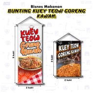 🔥READY DESIGN🔥 Bunting Kuey Teow Goreng Kawah - Tebal / Kalis Air / Lasak - Makanan / Pasar Malam / 