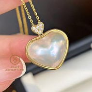 精緻新品！ Mabe Pearl Pendant💖！ 極光靚色心型馬貝珠吊墜！皮光nice！ size around 22.0x21.0mm，18K金鑽石！ 吊墜只售3880HKD