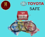 แหวนลูกสูบ TOYOTA 5AFE 5AF 1ชุด/4สูบ AE100 AE102 16V SOLUNA 1500CC ยี่ห้อ TP japan