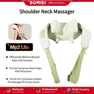 【Best Gift】 BOMIDI Neck Massager MP2Lite Hot Compress Muscle Deep Relax Back Shoulder Massager