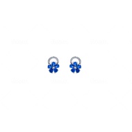 Everest Jewellery- SILVER FLOWER EARRING JEWELLERY SET WITH ZIRCONIA