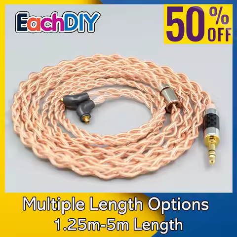 4 Core 1.7mm Litz HiFi-OFC Earphone Braided Cable For Etymotic ER4SR ER4XR ER3XR ER3SE ER2XR ER2SE L
