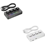 [Limyth]4-Key Customize Wireless Voice Input Keyboard Macro Knob Copy Paste Shortcut Key Keyboard Vi