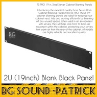 RS-PRO 19Inch 2U Black Black Server Rack Panel | Flight Case | Rack Case