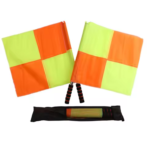 （Summer6）2 Pcs/set World Soccer Referee Flag Fair Play Sports Match Football Linesman Europe Flags R