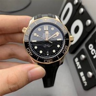 歐米茄海馬300手錶系列黑盤商務腕錶明星同款防水機械錶男表女表