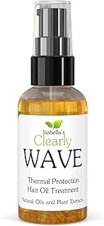 Clearly WAVE, Damage Control Hair Oil with Jojoba and Olive | Thermal Heat Protector for Sun, Flat Iron, Hot Blow Dry, Blowout | Prevent Damage and Breakage | 100% Natural, Sulfate Free, Made in USA