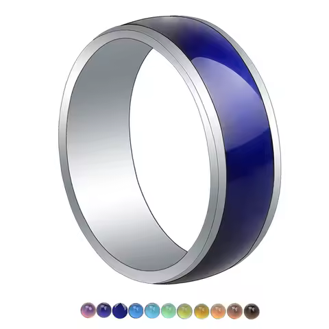 Simple Mood Ring Temperature-Sensitive Change Color Emotion Feeling Mood Ring Changeable Band Temper