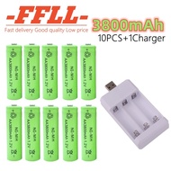 10PCS 1.2-1.5V 1900/2000/2200/3800mAh Rechargeable Battery AA Rechargeable Battery NI-MH Battery