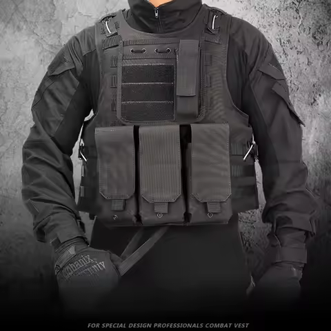 Nylon Tactical Vest Body Armor Hunting Carrier Accessories Combat MOLLE Camo Military Vest Outdoor C