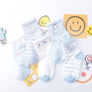5 Pair  Kids Socks Girls Socks Cartoon Socks Cotton Students Children's Socks for Kids