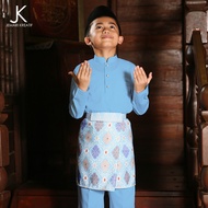 Instant Samping Raya Kids "Arca" Light Blue -  SAMPIN RAYA SAMPIN BAJU MELAYU SAMPIN KANAK2 SAMPING KANAK2 SAMPING BUDAK