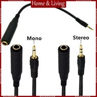 AOTO Extension Cable 6 35mm Female Plugs to 3 5mm Mono Stereo Male Socket Cord 11 8in