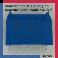 Kapasitor MKPH Polypropylene BM 1600V DC 800V AC 50kHz Pitch 30.5mm Original HF untuk Inverter SMPS 