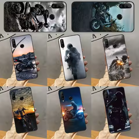 Fashion Motorcycle Man For Huawei P40 P20 P30 Lite P60 Pro Nova 10 9 SE 5T 12i 12s 11i Y91 Y90 Y60 Y