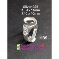 🇲🇾◆H39★Ring Casting DIY★Sarung Cincin Silver 925★①9x11mm,②10x10mm