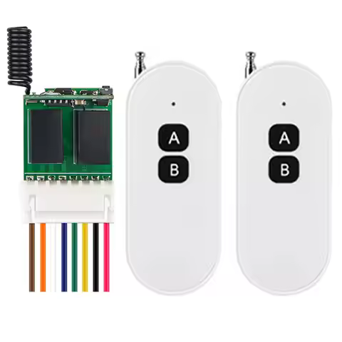 Mini Relay Remote Switch 2CH 4.5V 5V 6V 7.4V 9V 12V RF Relay Switch Micro 2 Channel Small Wireless C