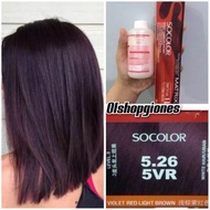 Cat Rambut Matrix Socolor 3.26 / 5.26 Violet dark Brown + Oxydant campuran ungu wonder spa keratin n