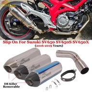Slip-On For SUZUKI SV650 SV650X SV650S SV 650 2016 - 2021 Motorcycle Exhaust Muffler DB Killer Middl