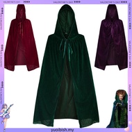 Movie Hocus Pocus 2 Sanderson Sisters Cloak Witch Mary Sarah Winifred Cosplay Costume Halloween Adul